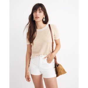 Madewell Striped Lakedale Sweater Tee
in Stone Size Medium